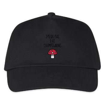 Pilz / Pilzsuche / Kommissionierung / Wald - Kinder Basecap - Schwarz - Vorne