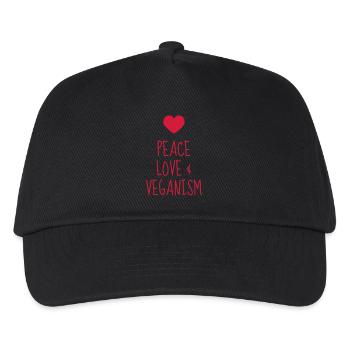 Vegan Vegetarian Végétarien Vegetarier Animal - Kids’ Baseball Cap - black - Front
