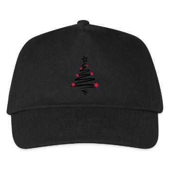 Weihnachten - Weihnachtsbaum - Kinder Basecap - Schwarz - Vorne