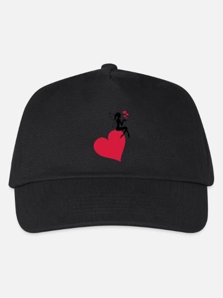 fee_herz_liebe - Kinder Basecap - Schwarz