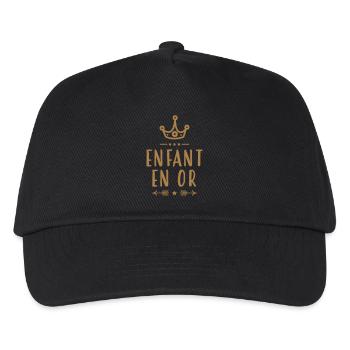 Teenager / Jugendliche / Jugendlicher / Kind - Kinder Basecap - Schwarz - Vorne
