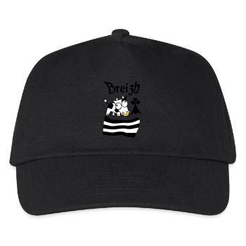 Breizh Bretagne - Casquette de baseball Enfant - noir - Devant