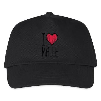 i love malle - Kinder Basecap - Schwarz - Vorne