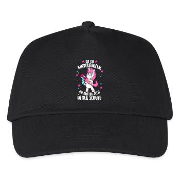 Tschüss Kindergarten Einhorn Einschulung - Kinder Basecap - Schwarz - Vorne