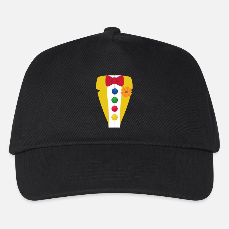 Fasching Clown Kostüm Karneval Kostüm Clown - Kinder Basecap - Schwarz