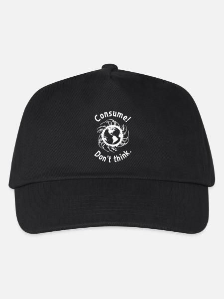 Consume! Don't think. - Kinder Basecap - Schwarz