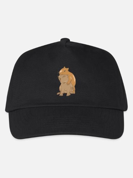 Umarmung von Capybara-Babys - Kinder Basecap - Schwarz