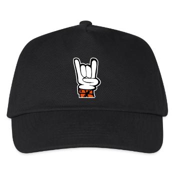 Hand rock french fork - Kids’ Baseball Cap - black - Front