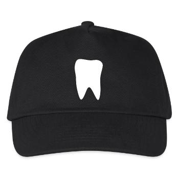 Zahn, Zähne, Zahnarzt - Kinder Basecap - Schwarz - Vorne
