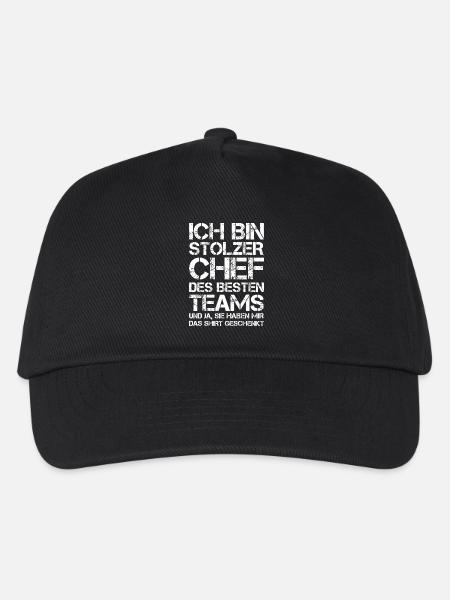 Stolzer Chef Des Besten Teams Shirt Geschenkt Boss - Kinder Basecap - Schwarz