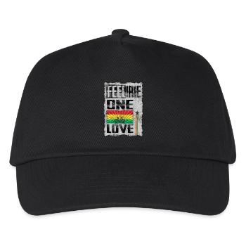feel irie reggae one love - Kinder Basecap - Schwarz - Vorne