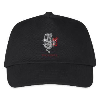 Japanischer Drache mit Katana Chinesischer Drache - Kinder Basecap - Schwarz - Vorne