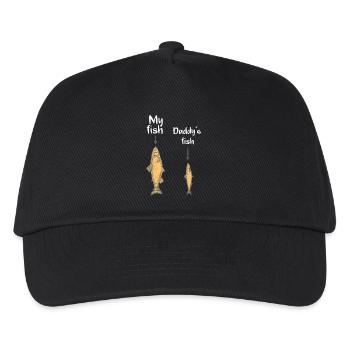 My fish, Daddy´s fish - Kinder Basecap - Schwarz - Vorne