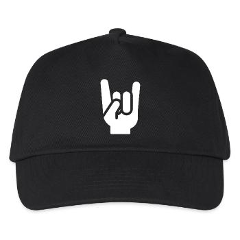 Heavy Metal Hand - Kinder Basecap - Schwarz - Vorne
