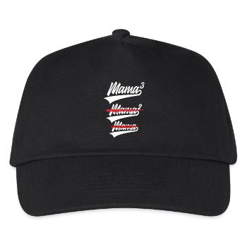 MAMA HOCH 3 KINDER DRILLINGE - Kinder Basecap - Schwarz - Vorne