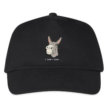 Esel das clevere, störrische Zootier - Kinder Basecap - Schwarz - Vorne