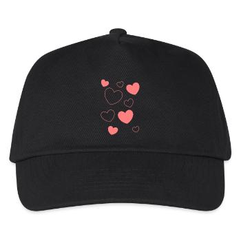 Heart Pink Pattern Heart Pattern Gift Heart Pattern - Kids’ Baseball Cap - black - Front