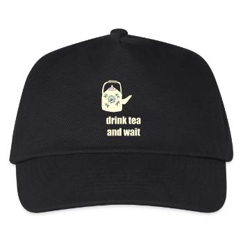 drink tea teekanne - Kinder Basecap - Schwarz - Vorne