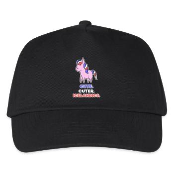 Pony Haflinger Statement Islandpferde Islandponys - Kinder Basecap - Schwarz - Vorne