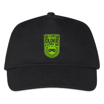 get older level up - Kids’ Baseball Cap - black - Front