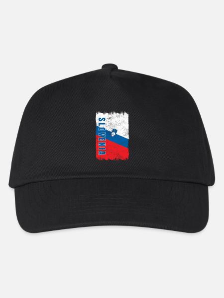 Slowenien Vintage Flagge - Kinder Basecap - Schwarz