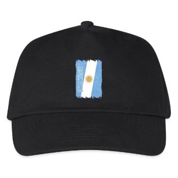 Argentinien Flagge - Kinder Basecap - Schwarz - Vorne