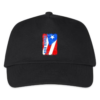 Puerto Rico Flagge - Kinder Basecap - Schwarz - Vorne