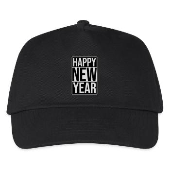 happy new year Zitat - Kinder Basecap - Schwarz - Vorne