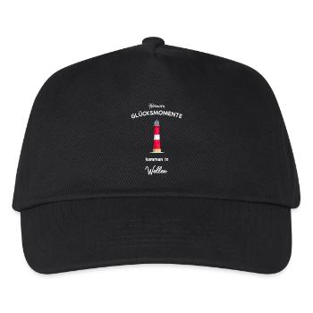 Sylt, Hörnum, Surfer, Kiter, Segler, Wassersport - Kinder Basecap - Schwarz - Vorne
