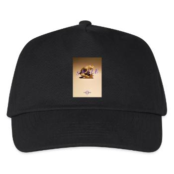 SkelettSmile mit lila Schrift - Kinder Basecap - Schwarz - Vorne