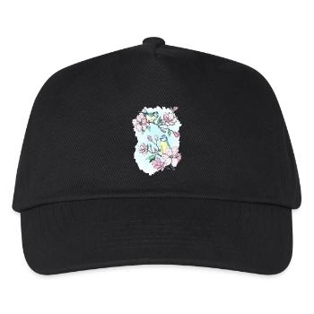 Blue and magnolias - Kids’ Baseball Cap - black - Front