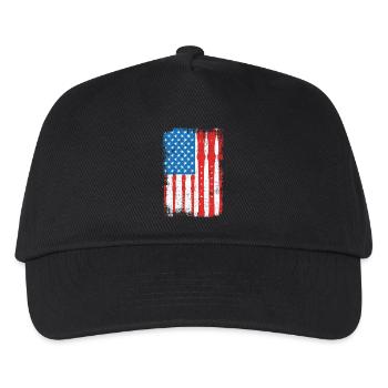 4. Juli USA Flöte - Kinder Basecap - Schwarz - Vorne