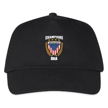 Champions USA - Feiern Sie den amerikanischen Stolz - Kinder Basecap - Schwarz - Vorne