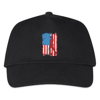 4 juillet Roller Skating USA - Casquette de baseball Enfant - noir - Devant