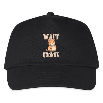 Warte ich sehe ein Quokka - Kinder Basecap - Schwarz - Vorne