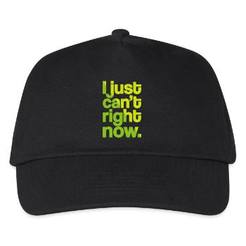 Just Can't (dark) - Kids’ Baseball Cap - black - Front