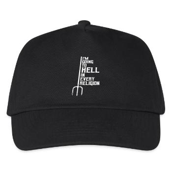 I m Going To Hell In Every Religion Atheist Witz - Kinder Basecap - Schwarz - Vorne