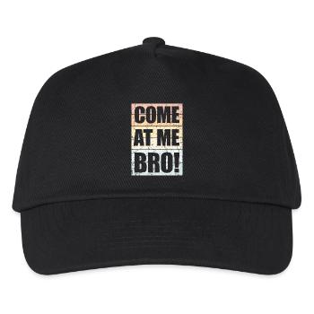 Come At Me Bro Funny Meme Culture Humor Saying - Kids’ Baseball Cap - black - Front