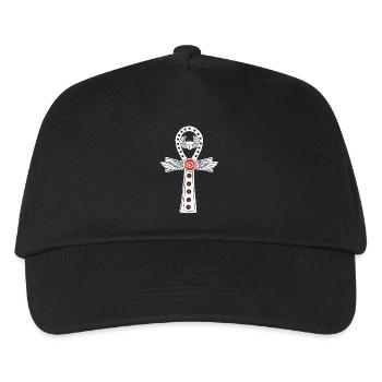 Ägyptisches Lebenskreuz (weiß) - Kinder Basecap - Schwarz - Vorne