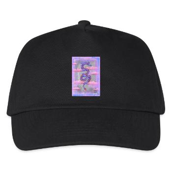 Mythischer Drachen in Wolkenlandschaft - Kinder Basecap - Schwarz - Vorne