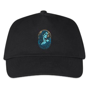 Gothic Girl mit Totenkopf und Blut - Kinder Basecap - Schwarz - Vorne