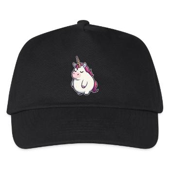 Witziges Einhorn - Kinder Basecap - Schwarz - Vorne