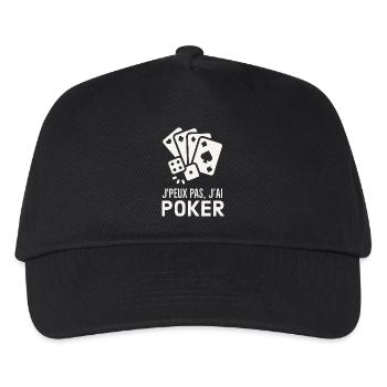 Je peux pas j ai poker - Casquette de baseball Enfant - noir - Devant