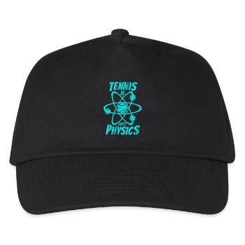 Tennis ist nur Physik in cyan - Kinder Basecap - Schwarz - Vorne