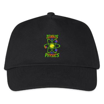 Tennis is just physic Back rainbow colors - Kids’ Baseball Cap - black - Front