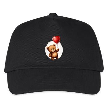 Bear with balloon - Kids’ Baseball Cap - black - Front