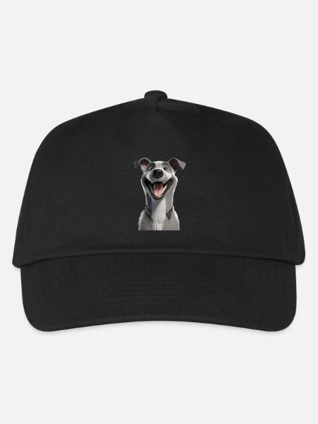Maskottchen des Grinsenden Windhundes - Kinder Basecap - Schwarz