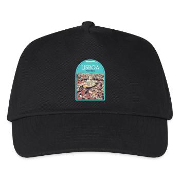 Quartier du Panthéon de Lisbonne, Portugal - Casquette de baseball Enfant - noir - Devant