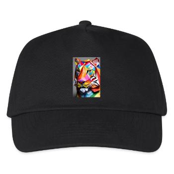 Regenbogen-Papier-Tiger - Kinder Basecap - Schwarz - Vorne