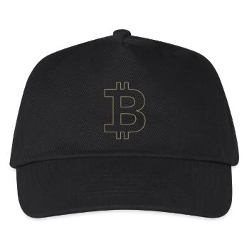 Bitcoin Logo Silhouette Digital Currency - Kids’ Baseball Cap - black - Front